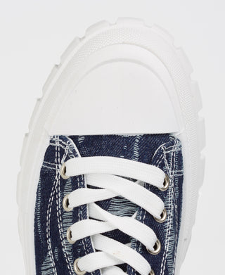 KRISP Chunky Flatform Denim Trainers (11006)