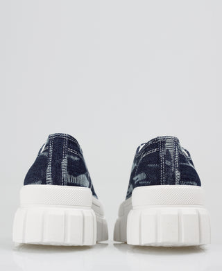 KRISP Chunky Flatform Denim Trainers (11006)