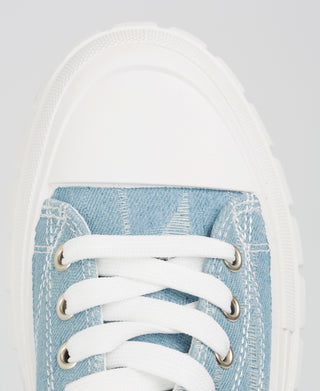 KRISP Chunky Flatform Denim Trainers (11006)