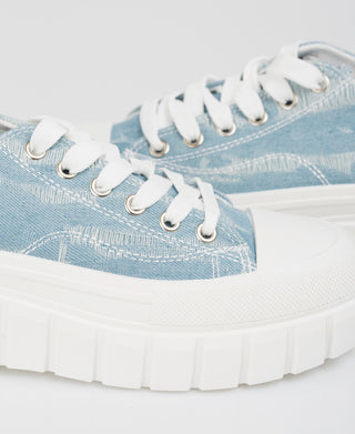 KRISP Chunky Flatform Denim Trainers (11006)