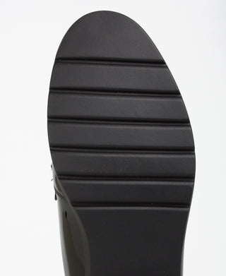 KRISP Patent Penny Loafers with Buckle (11018)