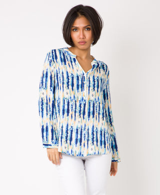 KRISP Tie-Dye Print Long Sleeve Loose Fit Top (11094)