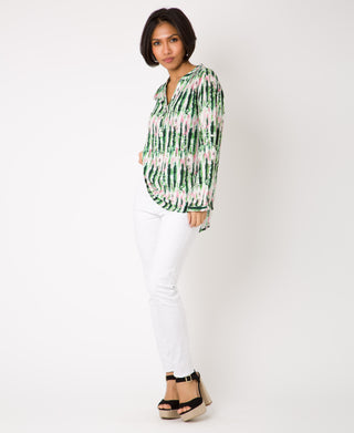 KRISP Tie-Dye Print Long Sleeve Loose Fit Top (11094)