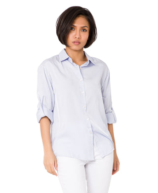 KRISP Turn Up Sleeve Button Down Basic Shirt (11096)