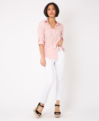 KRISP Turn Up Sleeve Button Down Basic Shirt (11096)