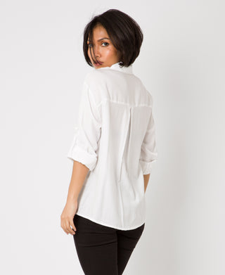KRISP Turn Up Sleeve Button Down Basic Shirt (11096)