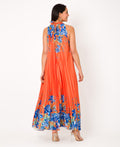 KRISP Floral Print Pleated Satin Halterneck Maxi Dress (11110)
