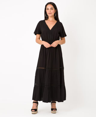 KRISP Crochet Detail Summer Maxi Dress (111209)