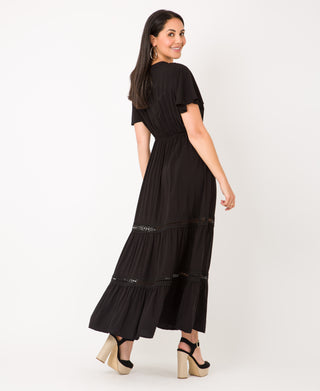 KRISP Crochet Detail Summer Maxi Dress (111209)