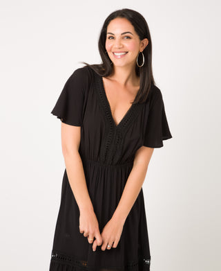 KRISP Crochet Detail Summer Maxi Dress (111209)