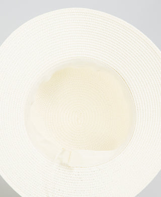 KRISP Black Ribbon Embellished Bowler Straw Hat