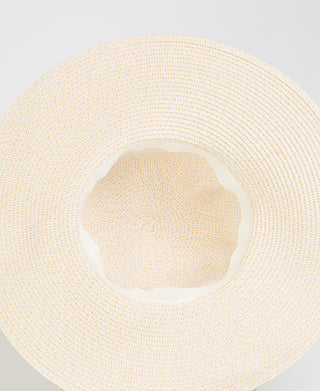 KRISP Polka Dot Ribbon Straw Sun Hat