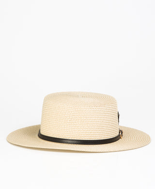 KRISP FASHION Detail Straw Boater Sun Hat