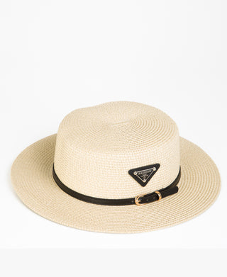 KRISP FASHION Detail Straw Boater Sun Hat