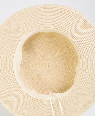 KRISP FASHION Detail Straw Boater Sun Hat