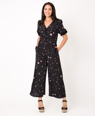 KRISP Women Star & Heart Print Wide Leg Jumpsuit (11139)