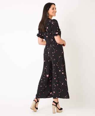 KRISP Women Star & Heart Print Wide Leg Jumpsuit (11139)