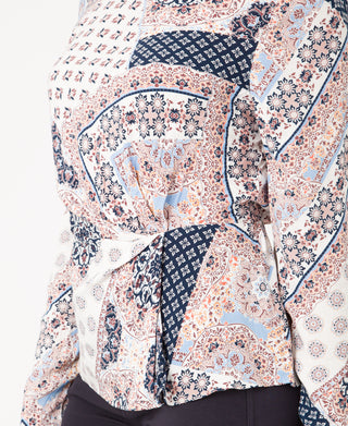 KRISP Women Printed Side Gathered Top (11141)