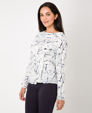 KRISP Women Printed Side Gathered Top (11141)