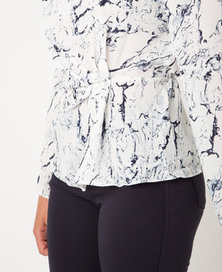 KRISP Women Printed Side Gathered Top (11141)