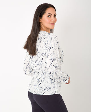 KRISP Women Printed Side Gathered Top (11141)