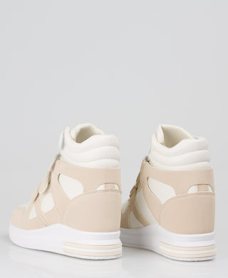 KRISP Colour Block High Top Velcro Fashion Trainers (15953)