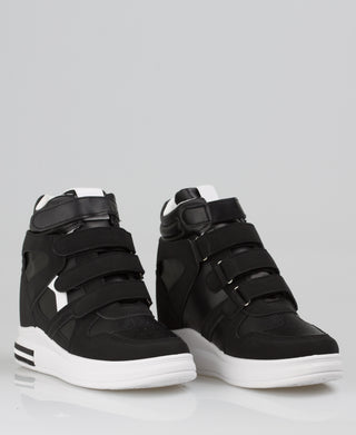 KRISP Colour Block High Top Velcro Fashion Trainers (15953)