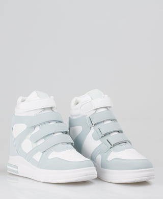 KRISP Colour Block High Top Velcro Fashion Trainers (15953)