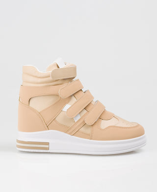 KRISP Colour Block High Top Velcro Fashion Trainers (15953)