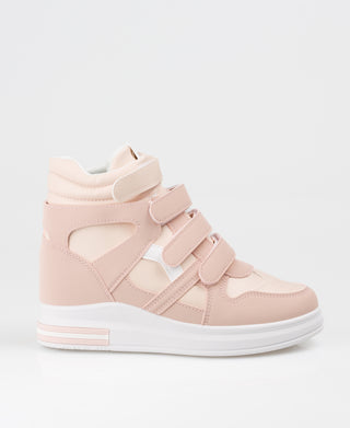 KRISP Colour Block High Top Velcro Fashion Trainers (15953)