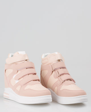 KRISP Colour Block High Top Velcro Fashion Trainers (15953)