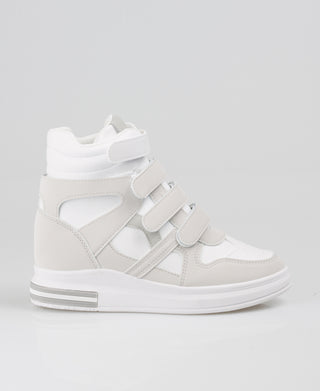 KRISP Colour Block High Top Velcro Fashion Trainers (15953)