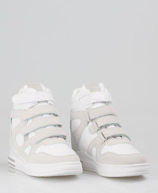 KRISP Colour Block High Top Velcro Fashion Trainers (15953)
