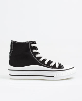 KRISP Platform Canvas High Top Trainers (16294)