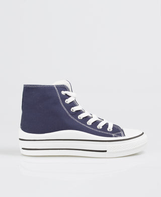 KRISP Platform Canvas High Top Trainers (16294)
