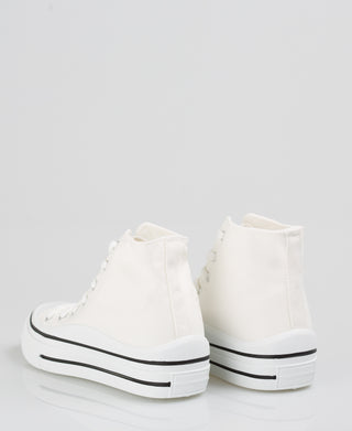 KRISP Platform Canvas High Top Trainers (16294)