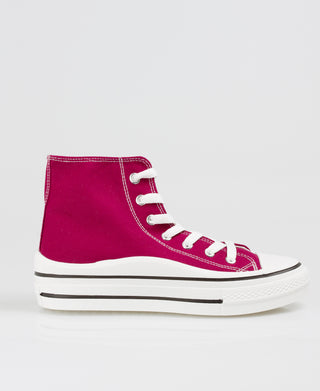 KRISP Platform Canvas High Top Trainers (16294)