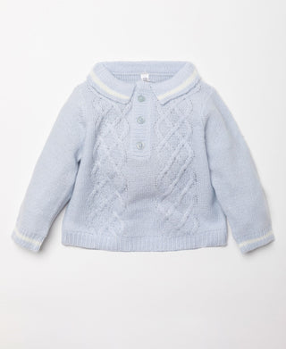 BONJOUR BEBE Baby Gift Box - Braid Cable Knit Jumper Trousers Mitts Hat (W24200)