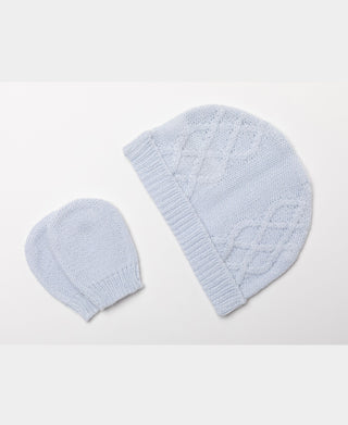 BONJOUR BEBE Baby Gift Box - Braid Cable Knit Jumper Trousers Mitts Hat (W24200)