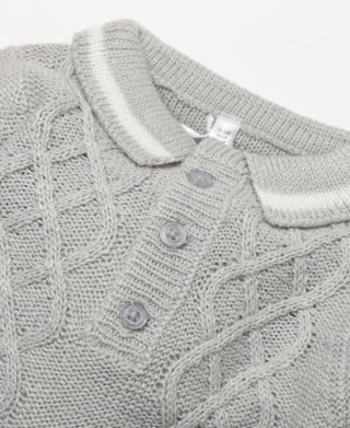 BONJOUR BEBE Baby Gift Box - Braid Cable Knit Jumper Trousers Mitts Hat (W24200)