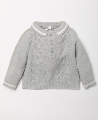 BONJOUR BEBE Baby Gift Box - Braid Cable Knit Jumper Trousers Mitts Hat (W24200)