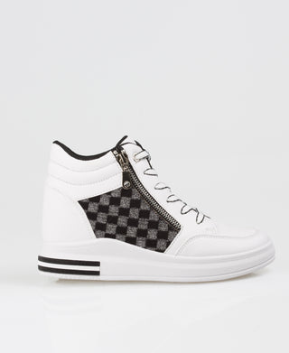 KRISP Colour Block High Top Lurex Fashion Trainers (2964)