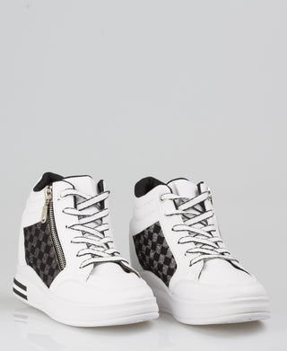 KRISP Colour Block High Top Lurex Fashion Trainers (2964)