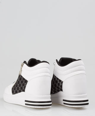 KRISP Colour Block High Top Lurex Fashion Trainers (2964)