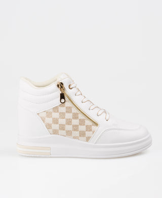 KRISP Colour Block High Top Lurex Fashion Trainers (2964)