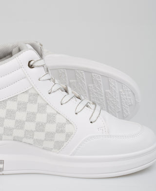 KRISP Colour Block High Top Lurex Fashion Trainers (2964)