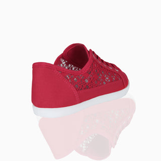 KRISP Crochet Panelled Plimsoll Trainers (3297)