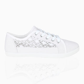 KRISP Crochet Panelled Plimsoll Trainers (3297)