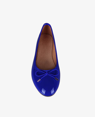 KRISP Bow Toe Patent Ballerina Pumps (3701)