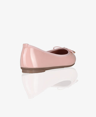 KRISP Bow Toe Patent Ballerina Pumps (3701)